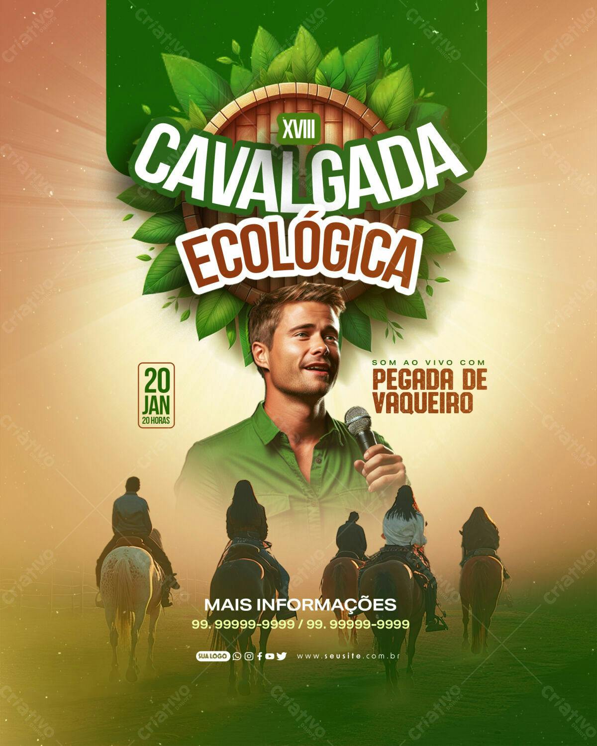 Flyer Cavalgada Ecológica PSD Editável