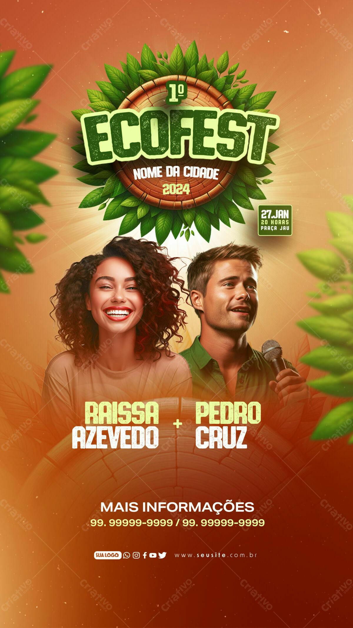 Flyer para Ecofest PSD Editável