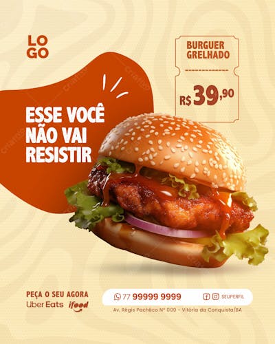SOCIAL MEDIA FAST FOOD - HAMBURGUERIA HAMBÚRGUER | BURGER