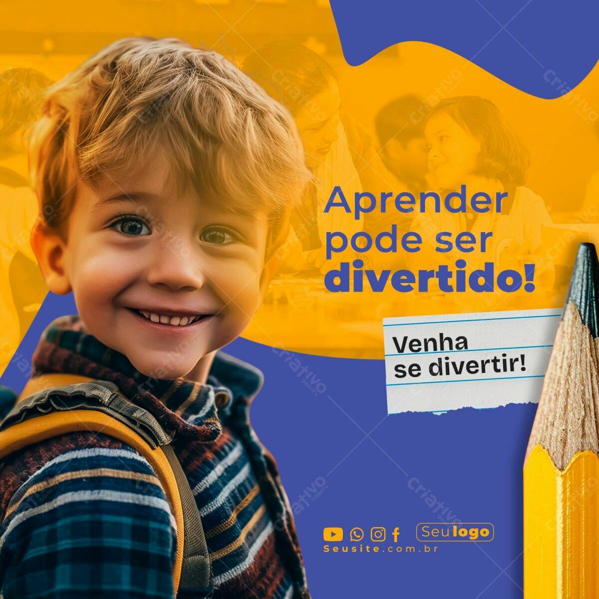 Postagem para Escola PSD Editável