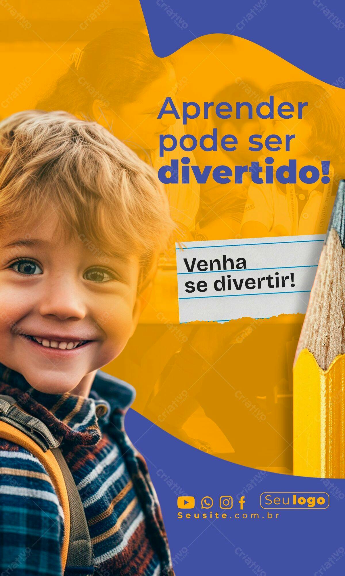Flyer para Escola PSD Editável