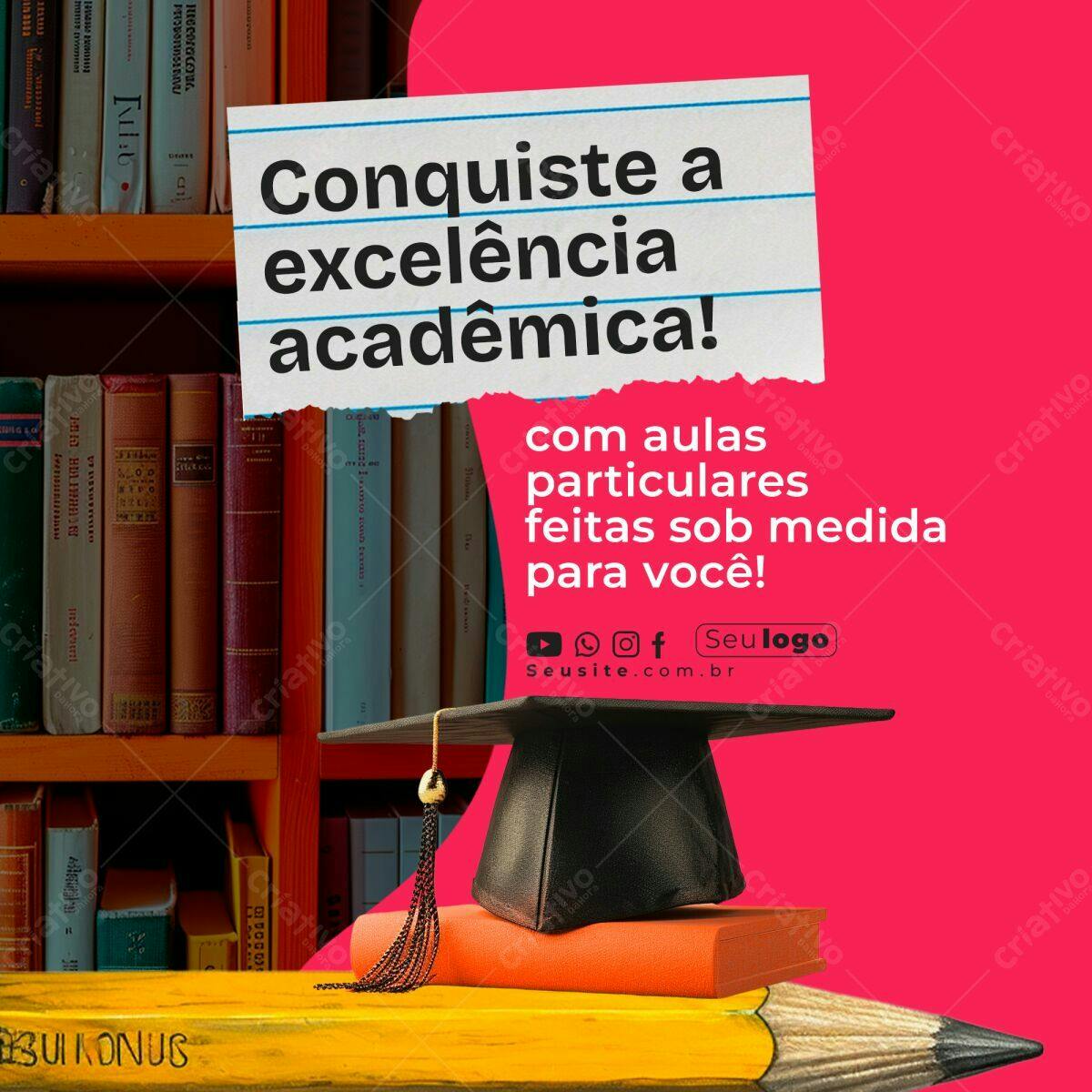 Post para Aulas Particulares PSD Editável