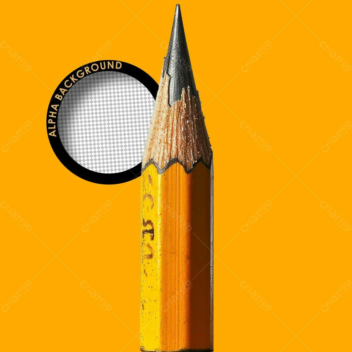 Mockup Lápis Amarelo PSD Editável