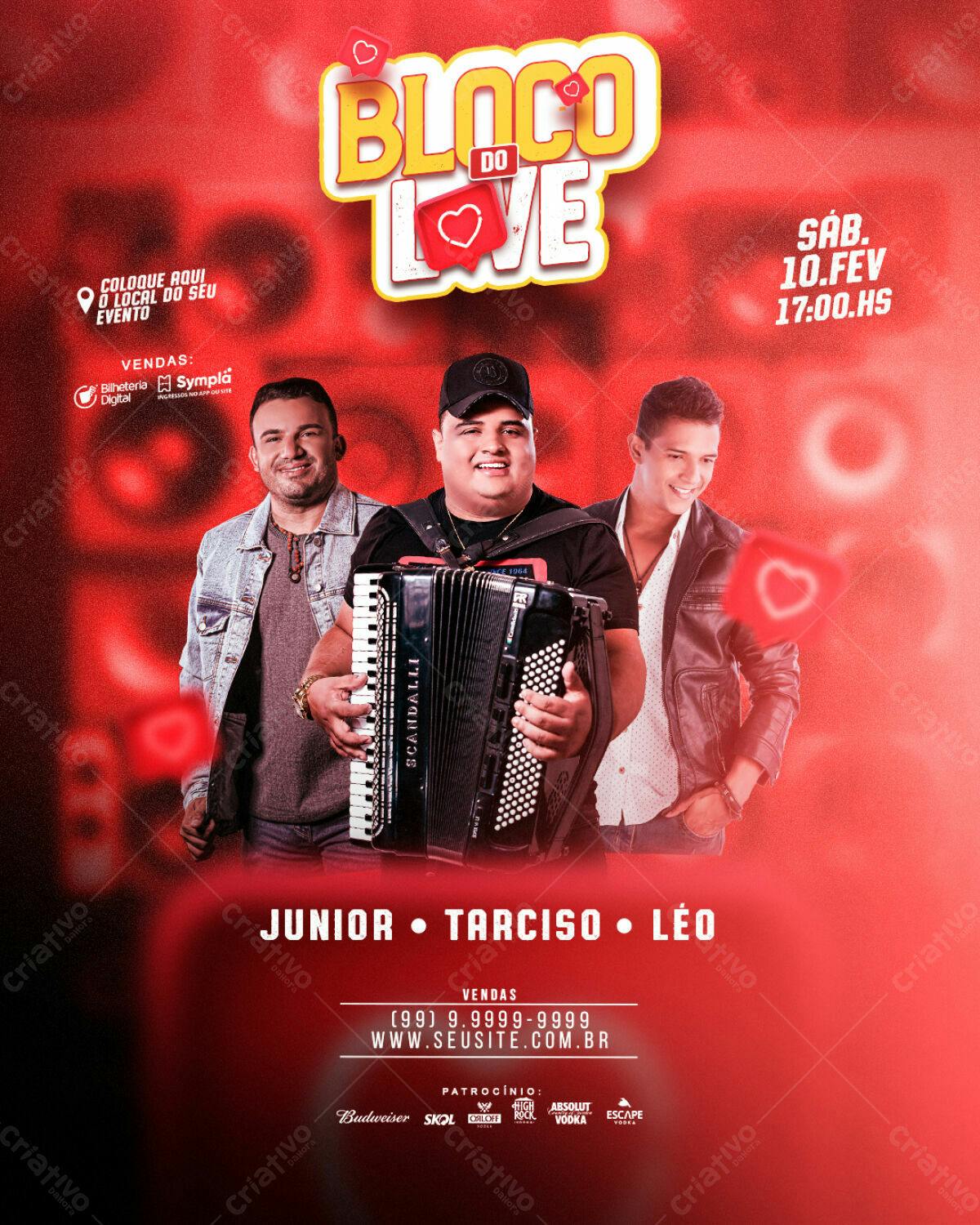 Flyer Bloco do Love PSD Editável