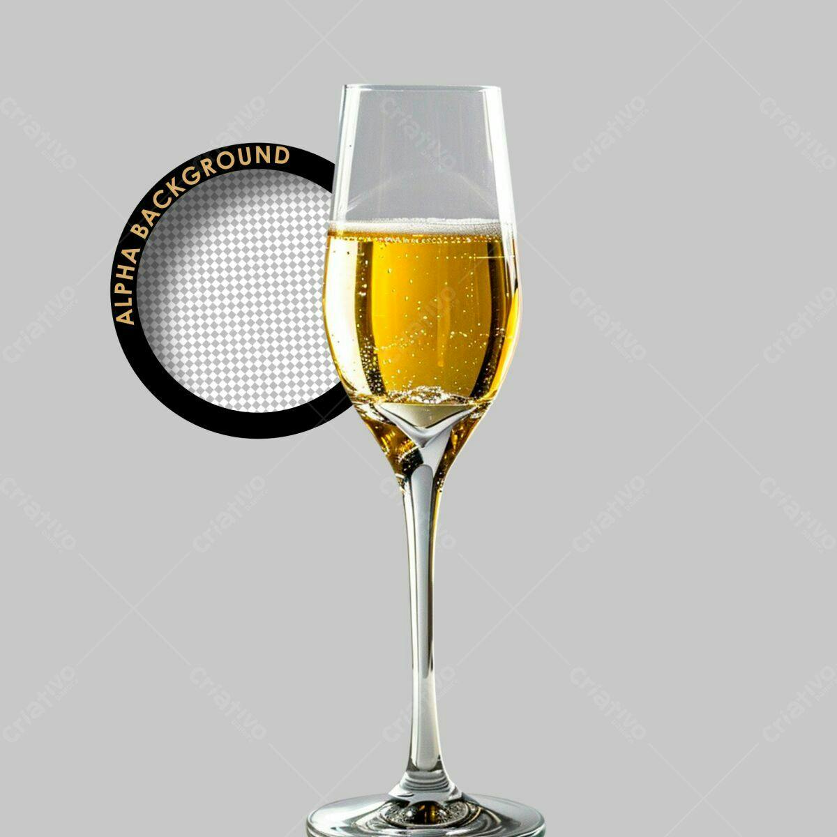 Mockup Taça de Champagne PSD Editável