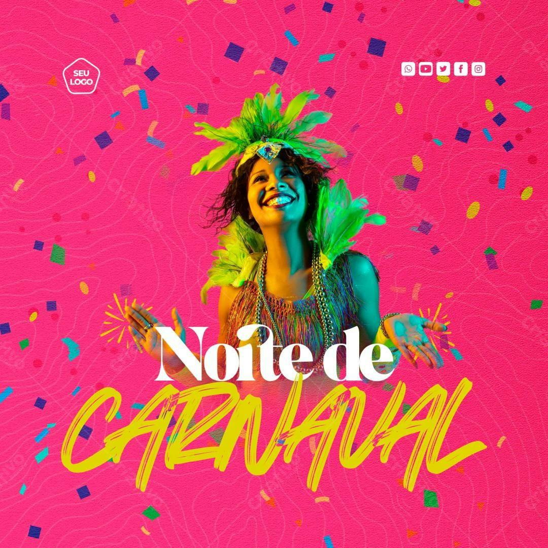 Flyer para Festa de Carnaval PSD Editável
