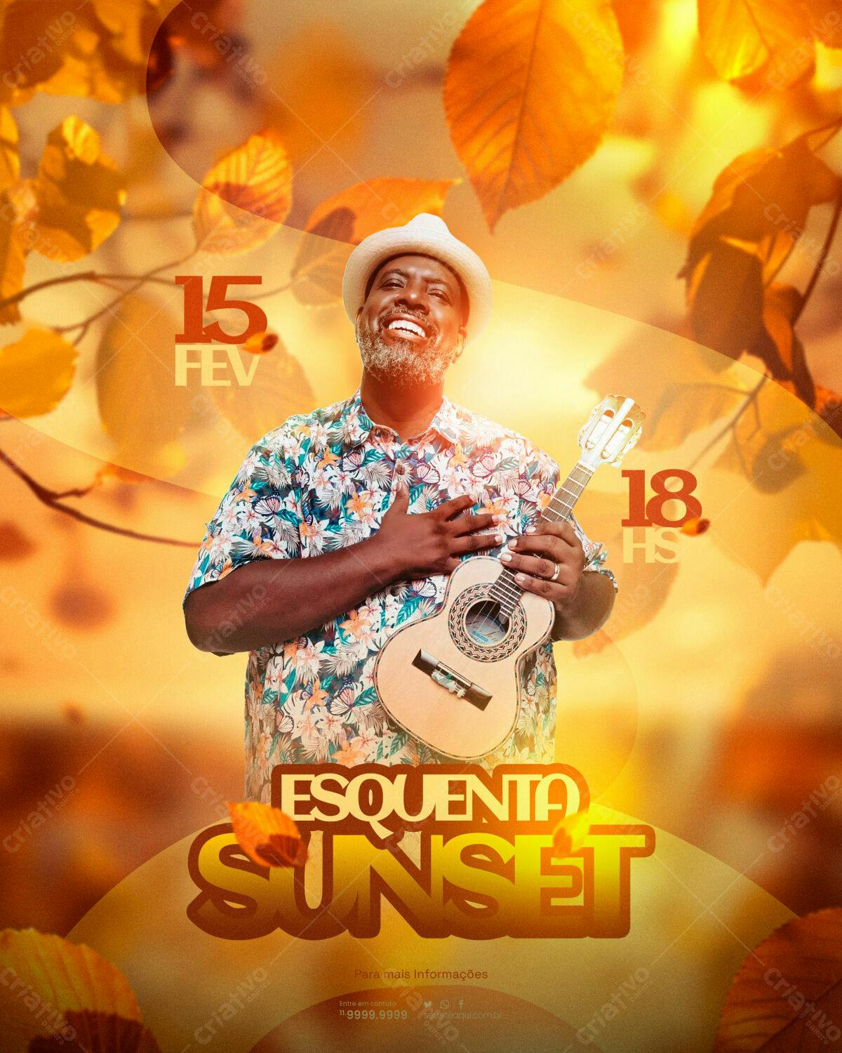 Flyer Esquenta Sunset PSD Editável