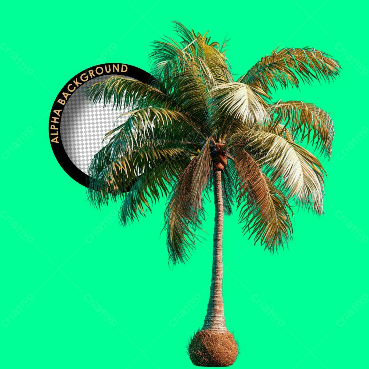 Background com Palma Tropical PSD Editável