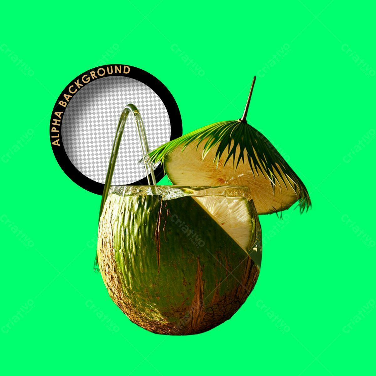 Mockup de Coquetel Tropical PSD Editável