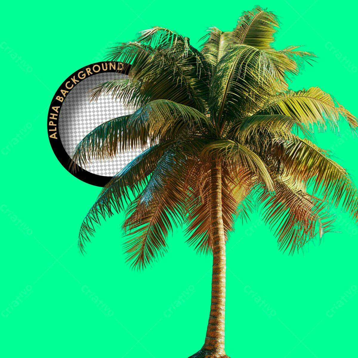 Background com Palma Tropical PSD Editável
