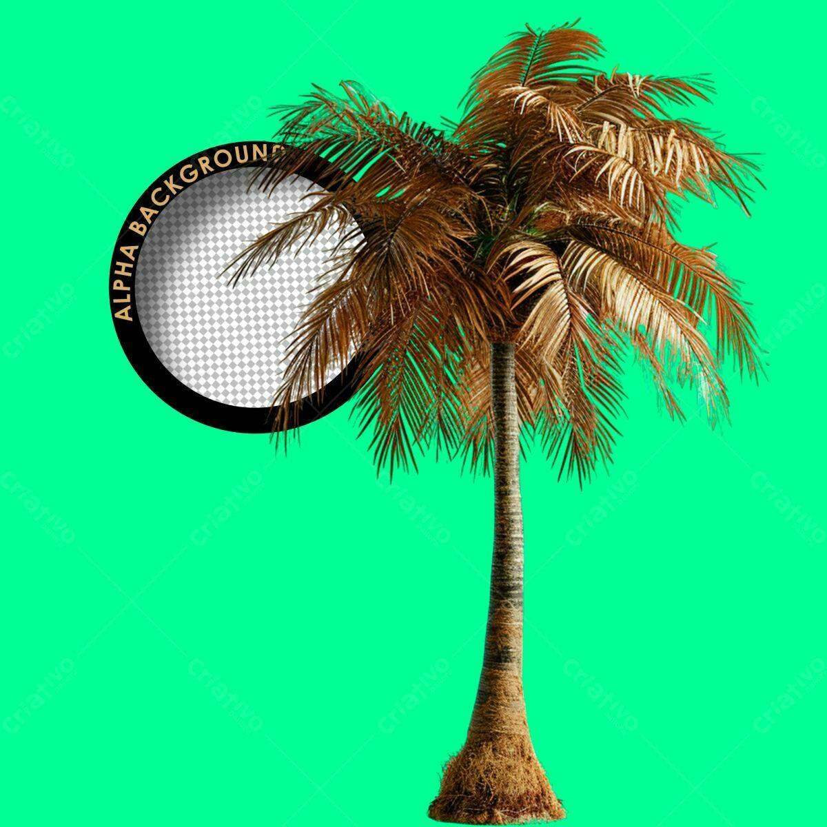 Background com Palma Tropical PSD Editável