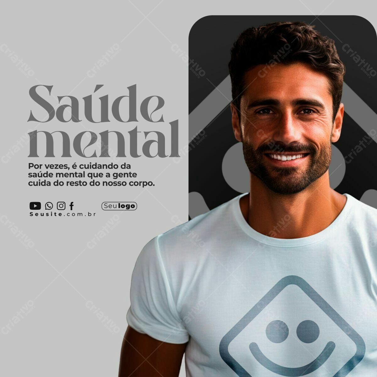 Post para Saúde Mental PSD Editável