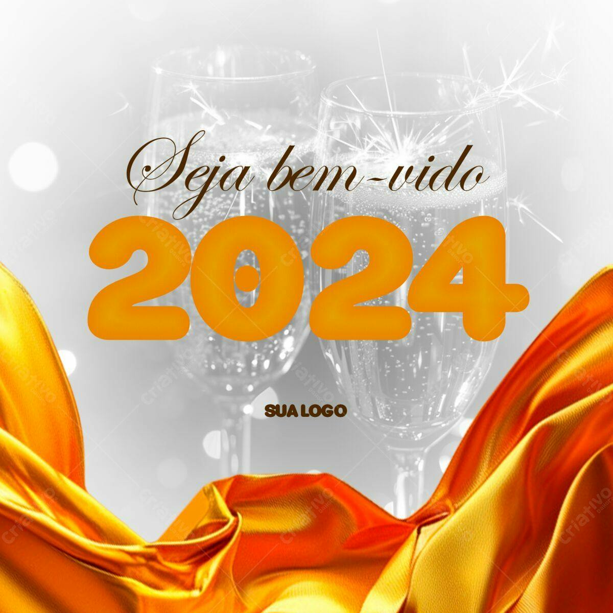 Flyer Ano Novo 2024 PSD Editável