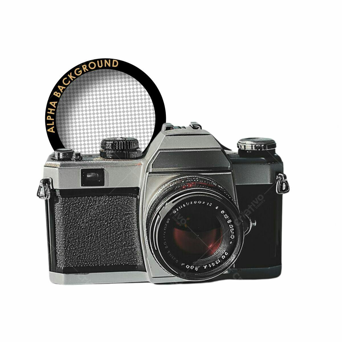 Moldura Câmera Retro PSD Editável