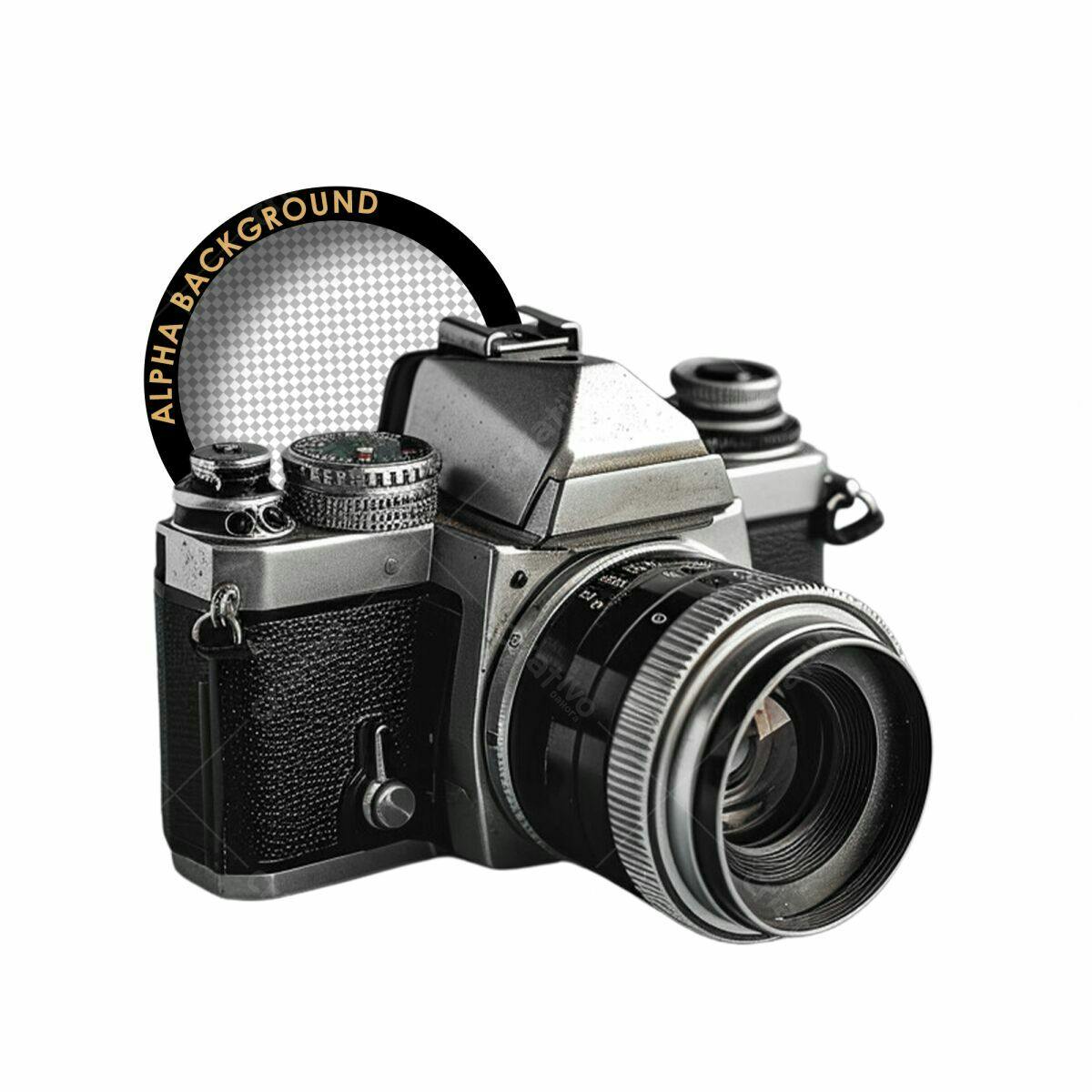 Mockup Câmera Vintage PSD Editável
