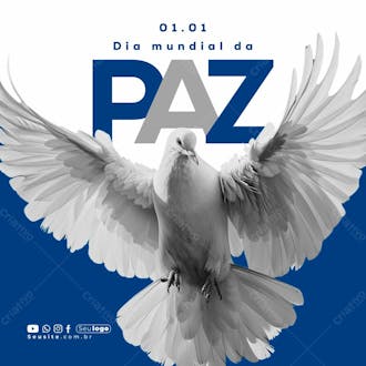 Dia mundial da paz paz pomba branca