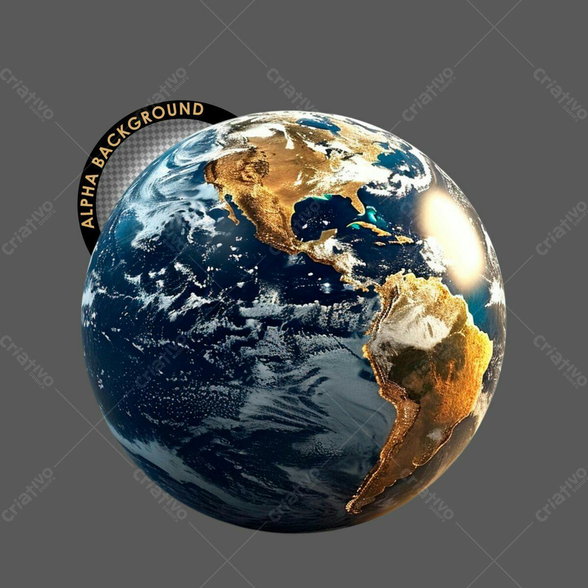 Background com efeito globo terrestre PSD Editável