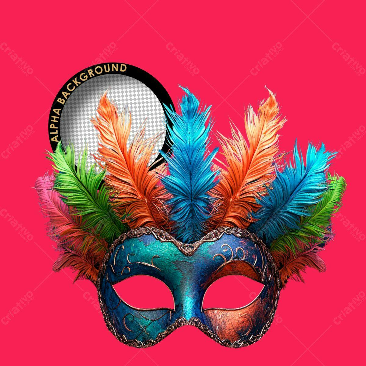 Máscara de Carnaval PSD Editável