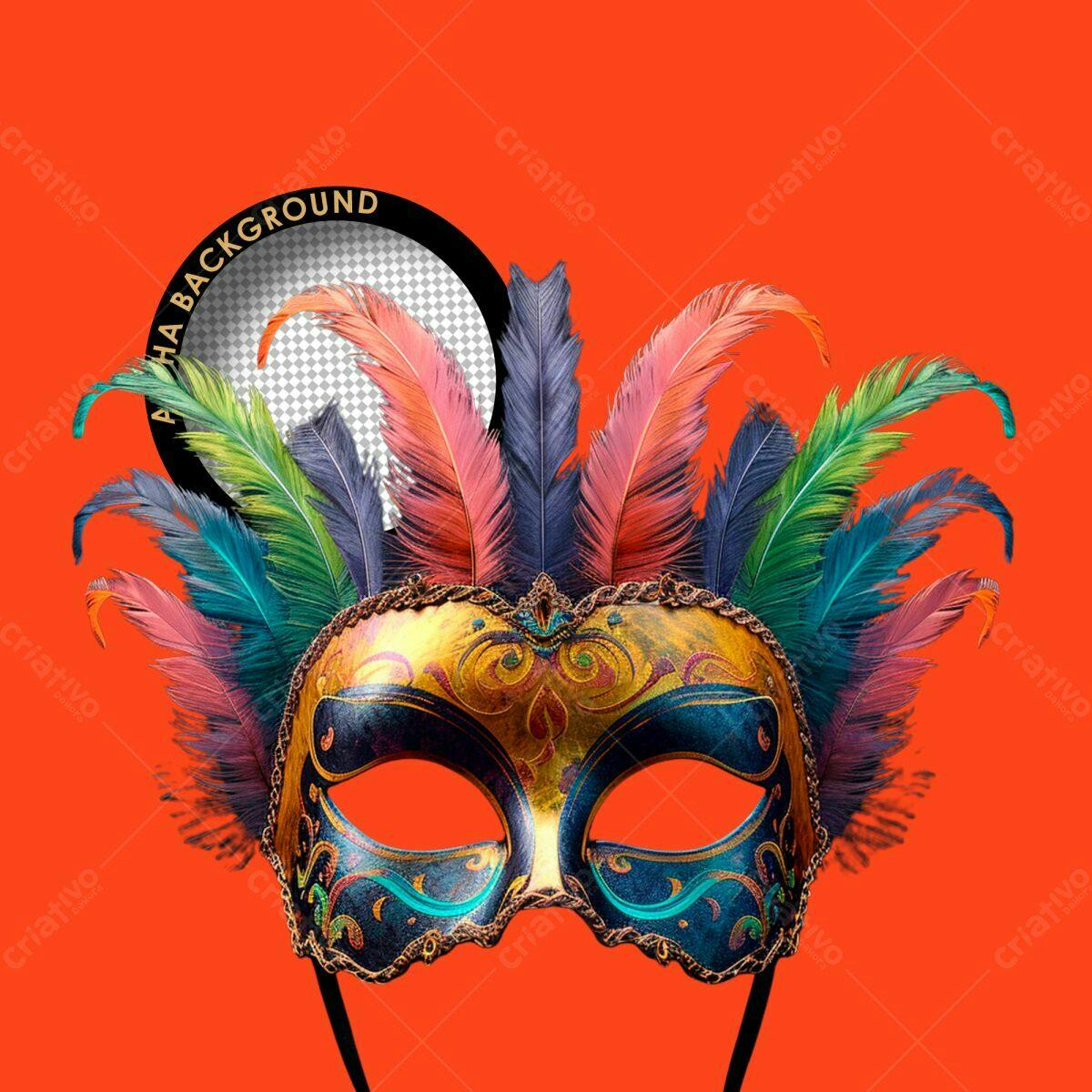 Máscara de Carnaval PSD Editável