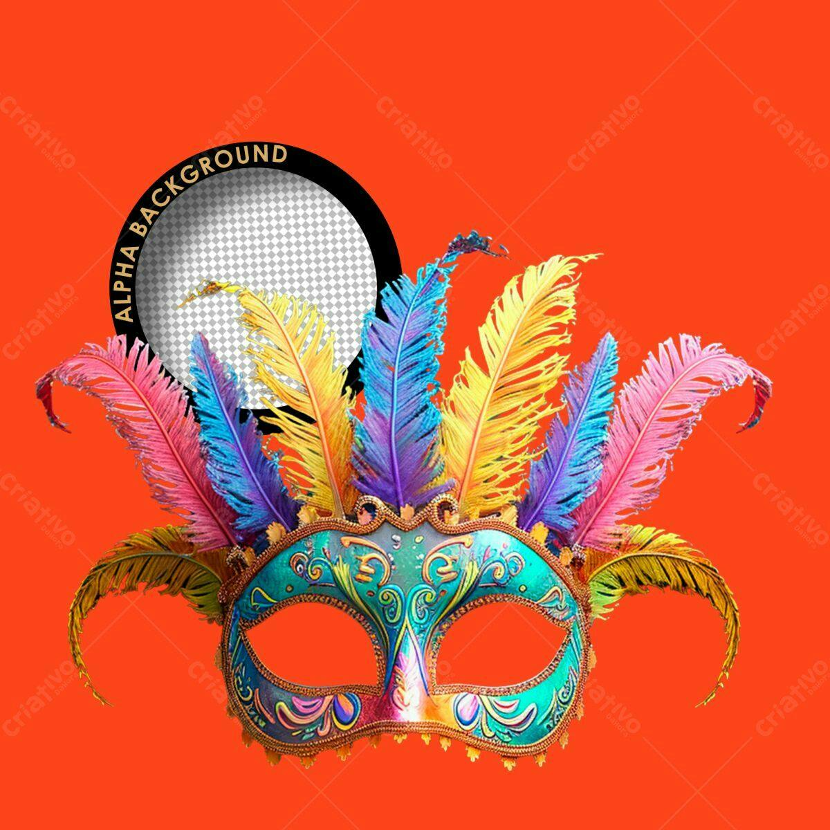 Máscara de Carnaval PSD Editável