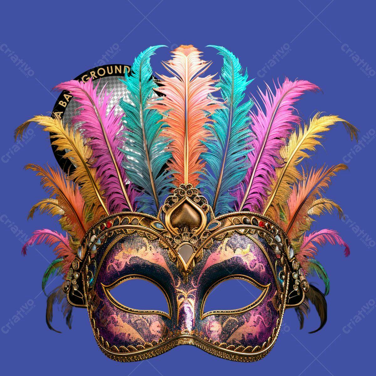 Máscara de Carnaval PSD Editável