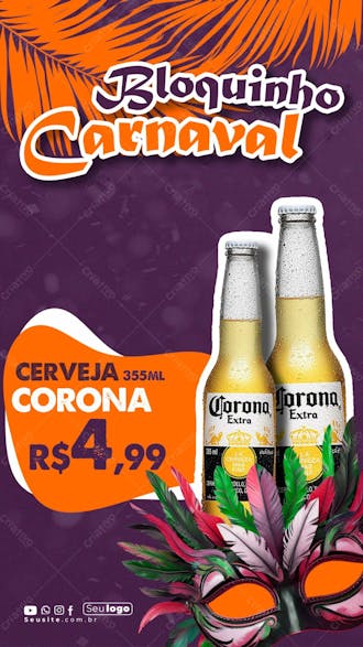 Carnaval cerveja corona storys