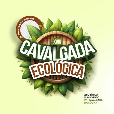 Selo titulo para evento vxiii cavalgada ecológica