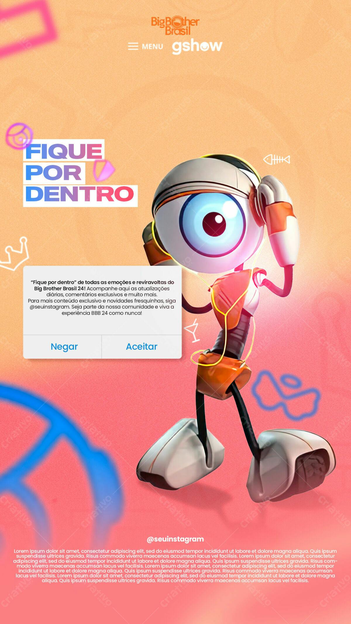Flyer Big Brother Brasil 24 PSD Editável