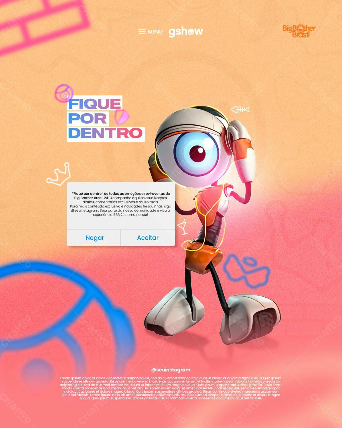 Flyer Big Brother Brasil 24 PSD Editável