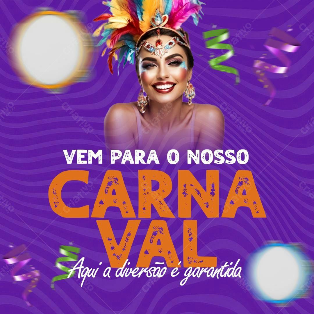 Flyer para Carnaval PSD Editável