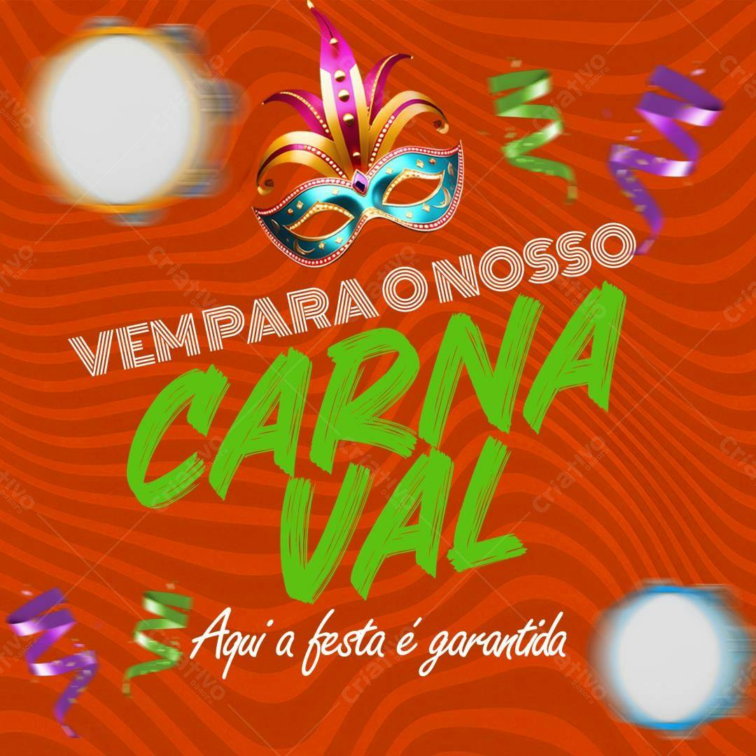 Flyer para Carnaval PSD Editável