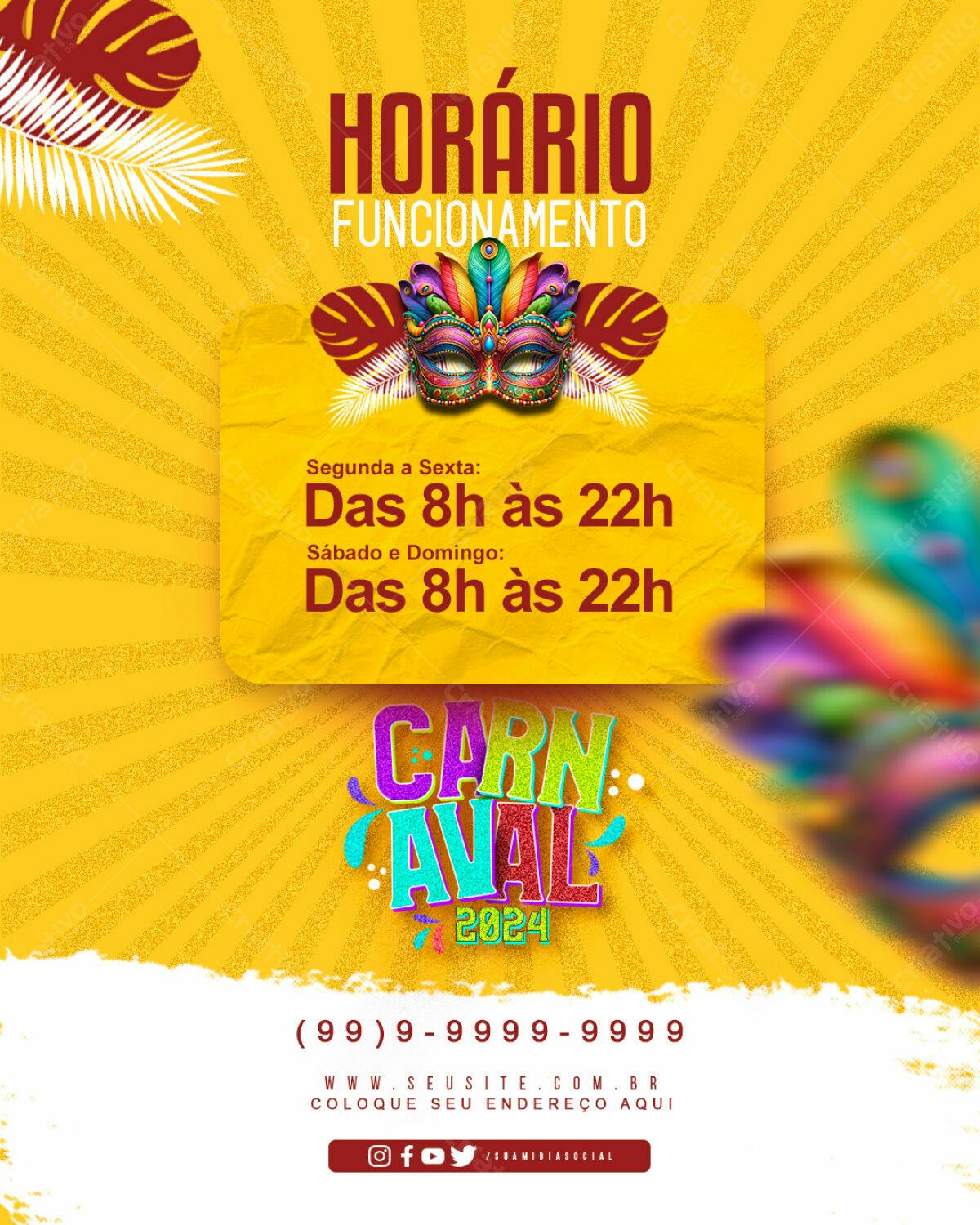 Flyer Carnaval 2024 PSD Editável