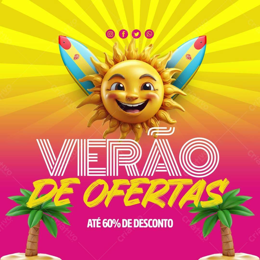 Flyer Verão de Ofertas PSD Editável