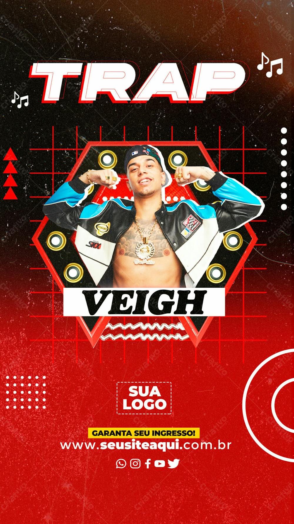 FLYER TRAP MUSIC VEIGH EVENTO