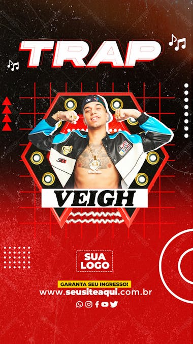 Flyer trap music veigh evento