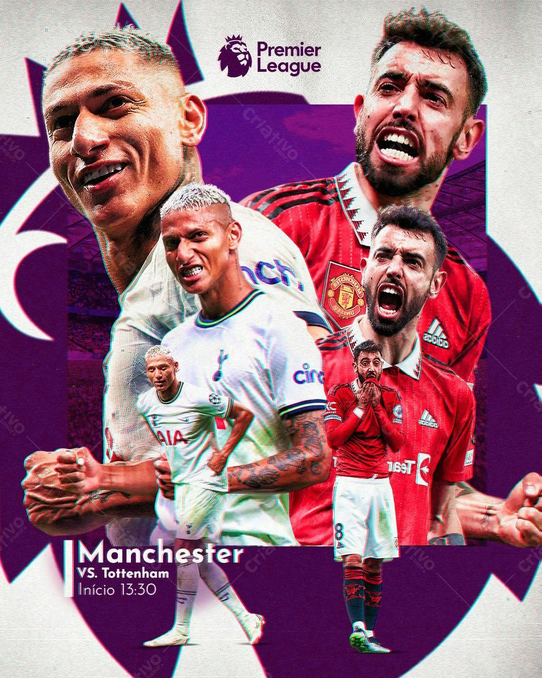 Flyer Manchester x Tottenham PSD Editável