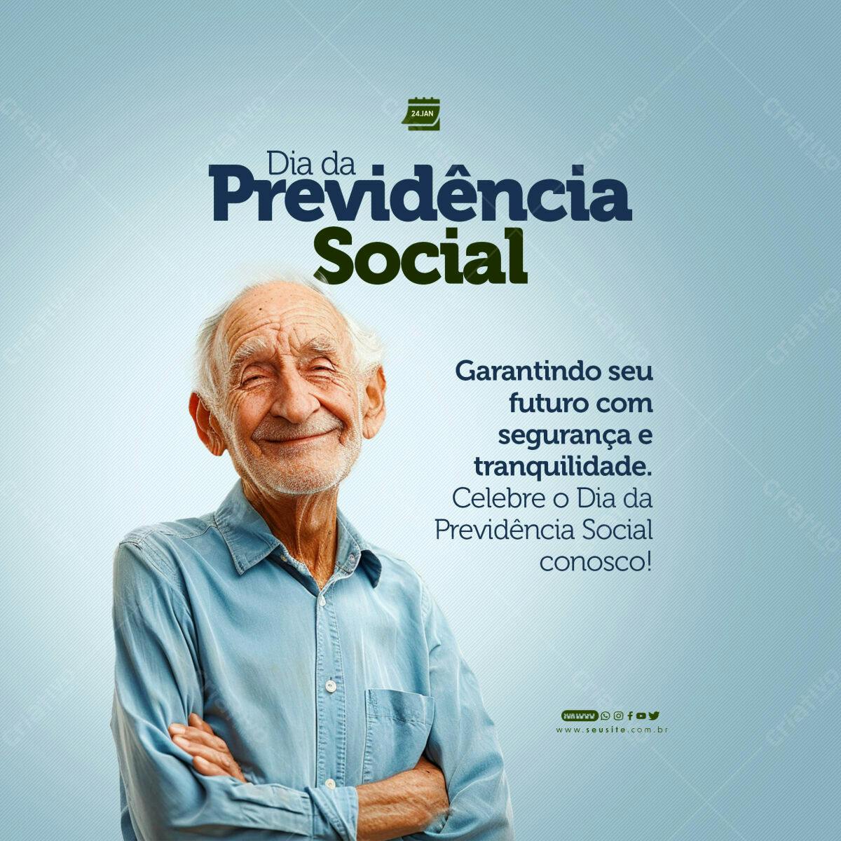 Postagem Dia da Previdência Social PSD Editável