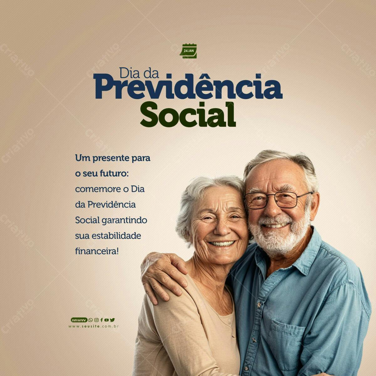Post para o Dia da Previdência Social PSD Editável