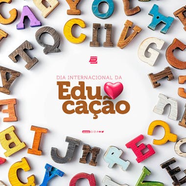 Social media dia internacional da educação parabéns