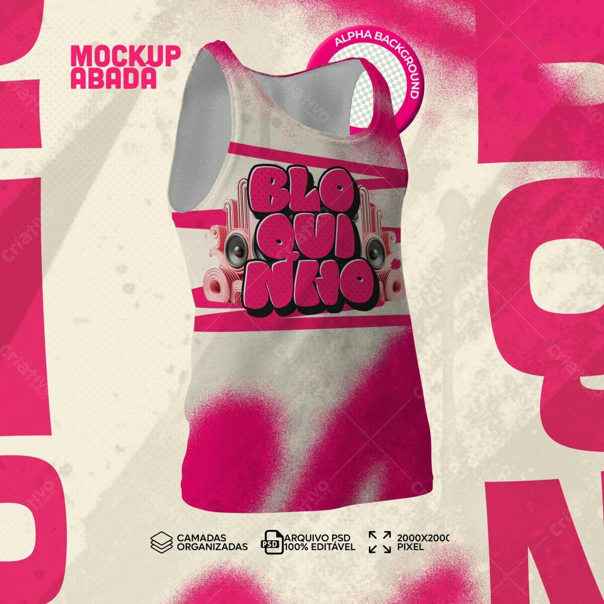 Mockup de Abada Rosa com Design Moderno