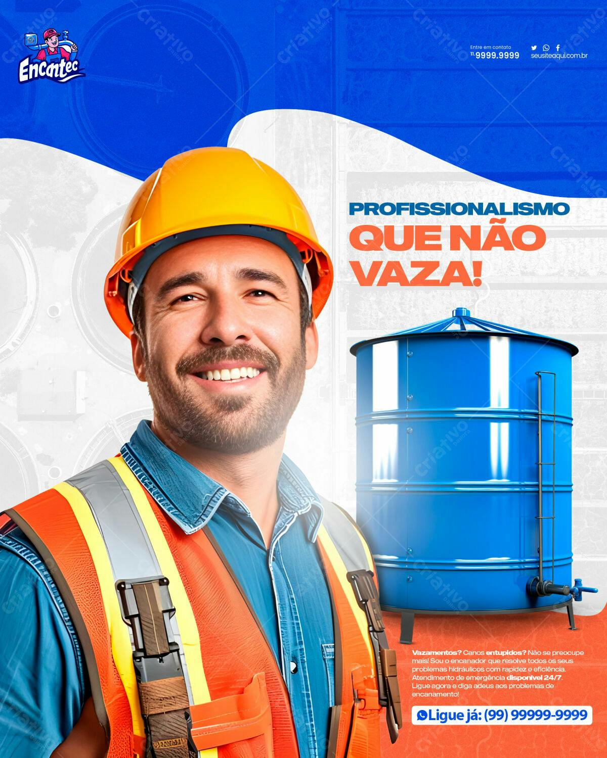 Flyer para Encanador PSD Editável