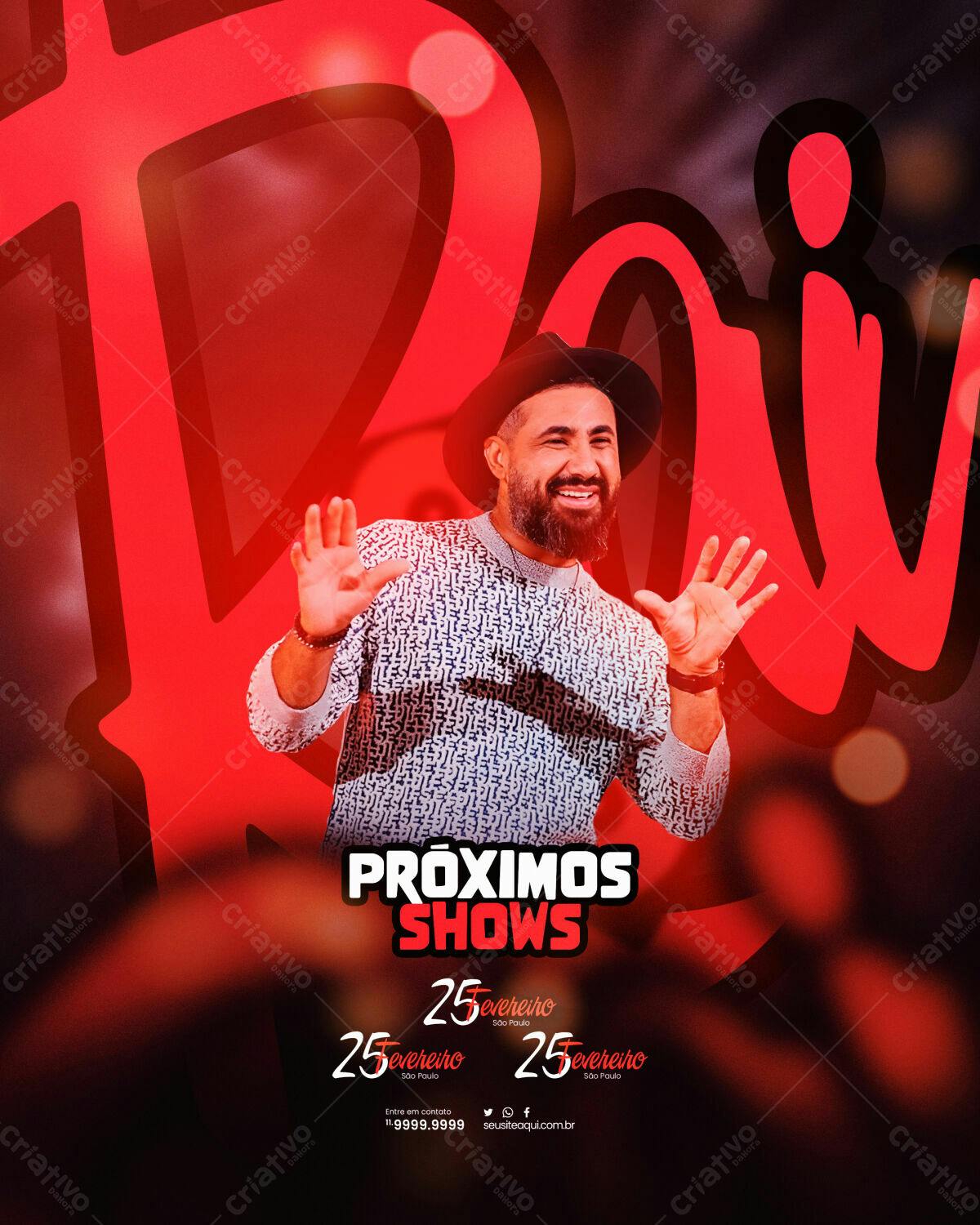 Flyer para Shows de Humor PSD Editável