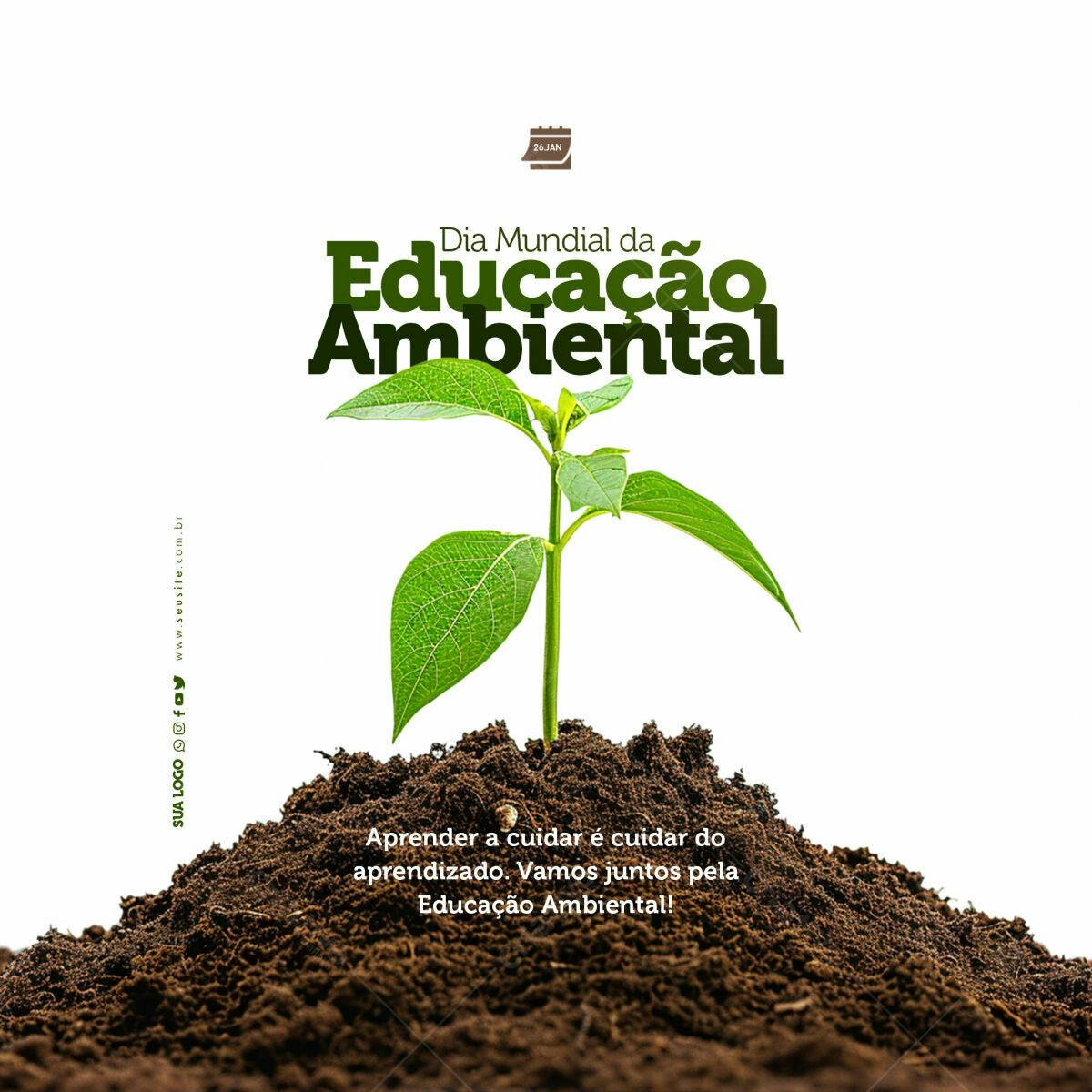 Flyer Dia Mundial da Educação Ambiental PSD Editável