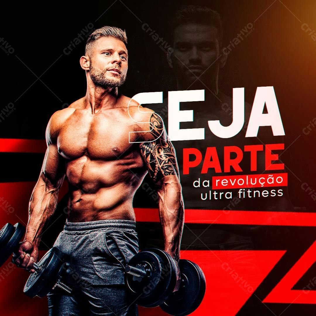 Flyer Academia Ultra Fitness PSD Editável