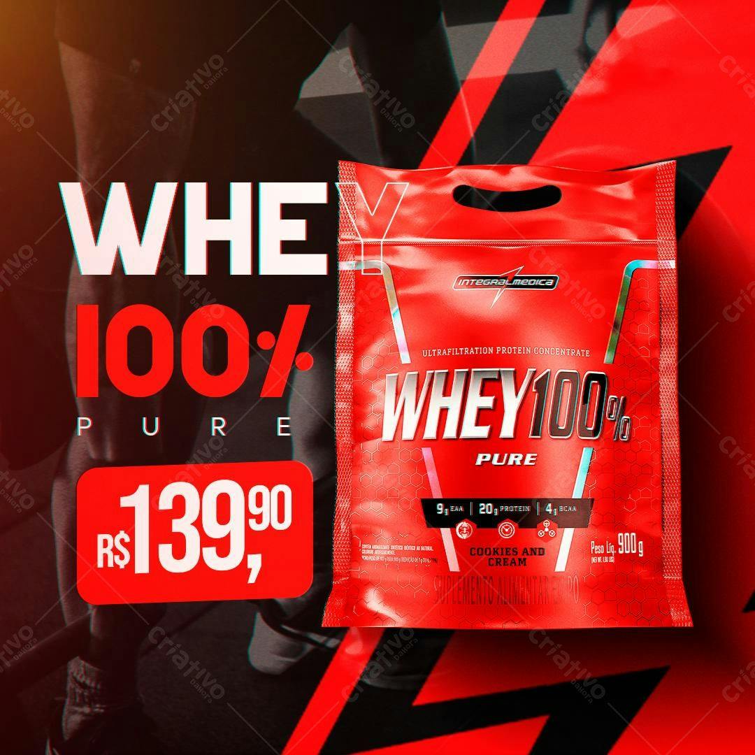 Embalagem Whey Protein PSD Editável