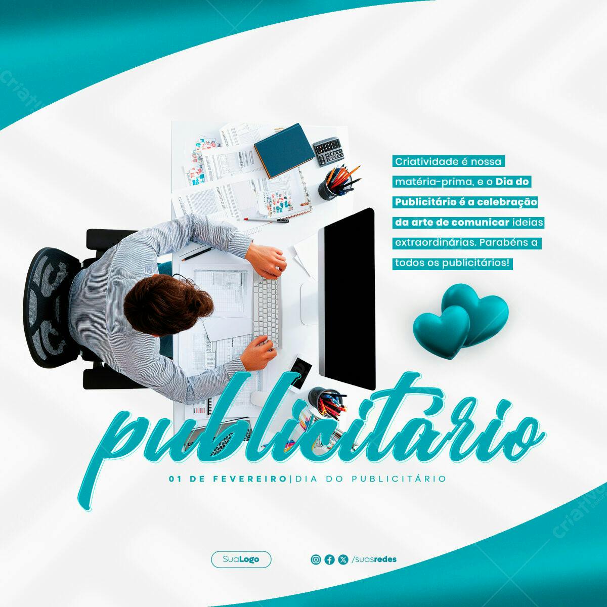 Postagem Dia do Publicitário PSD Editável