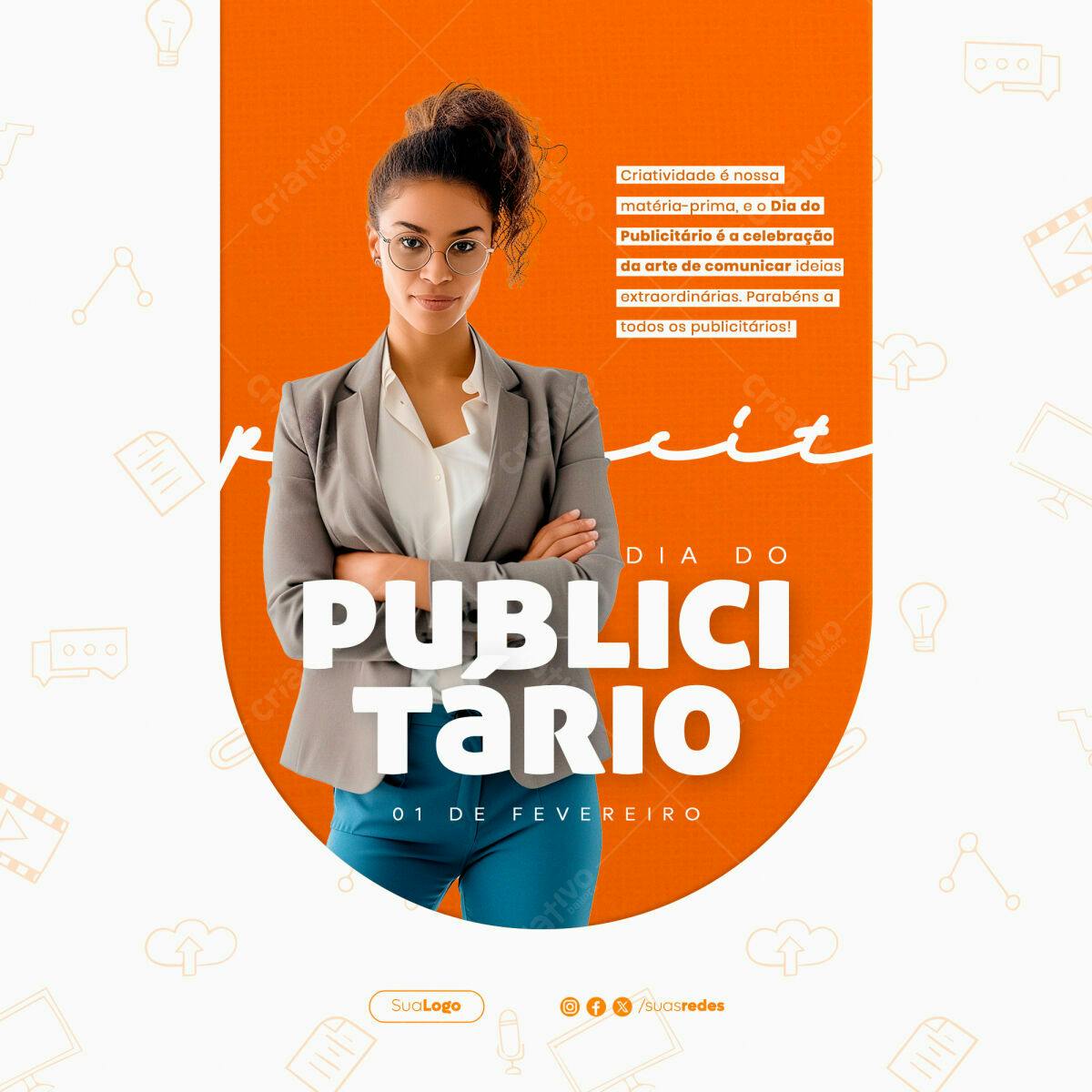 Postagem Dia do Publicitário PSD Editável