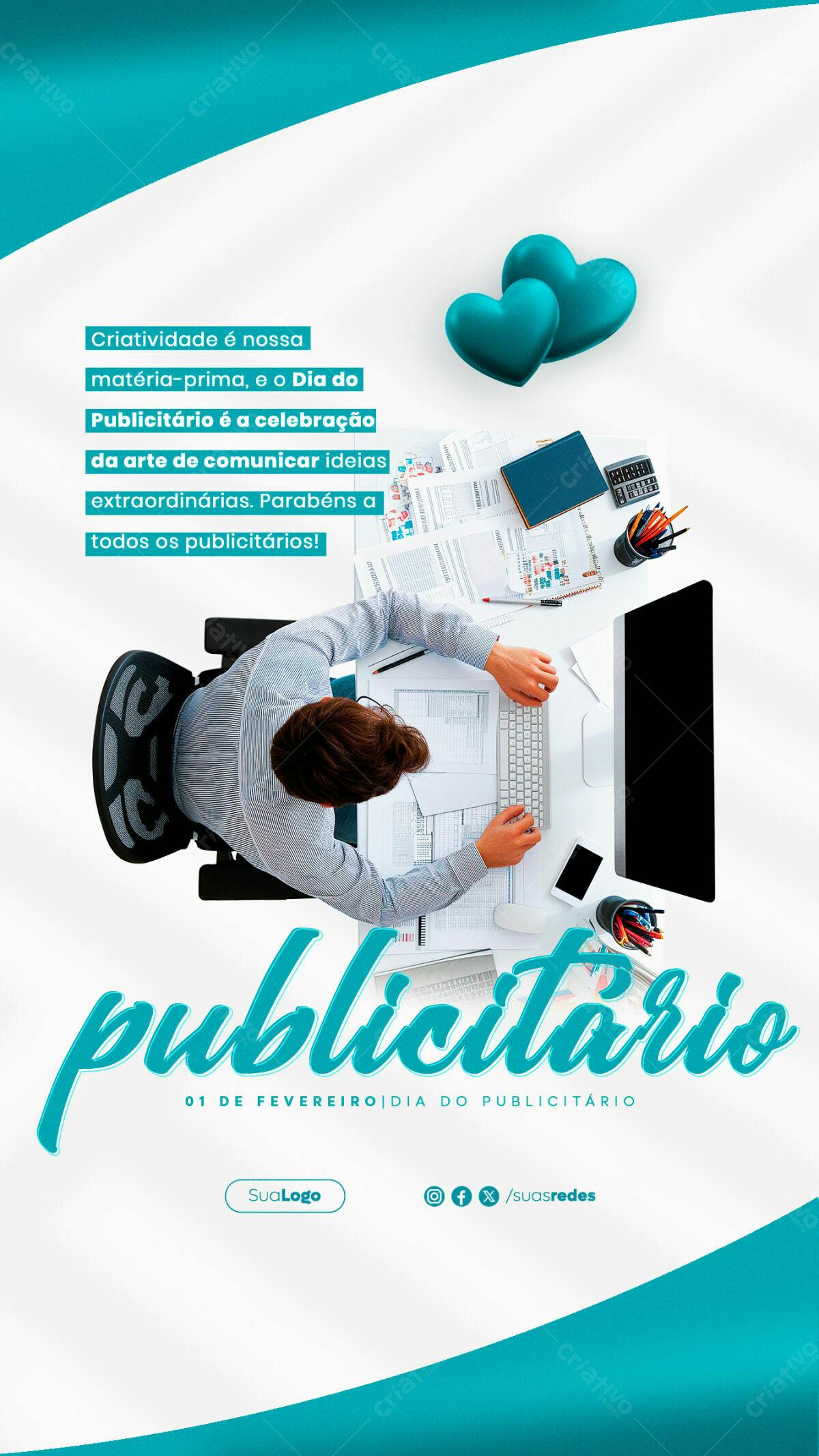 Flyer para o Dia do Publicitário PSD Editável