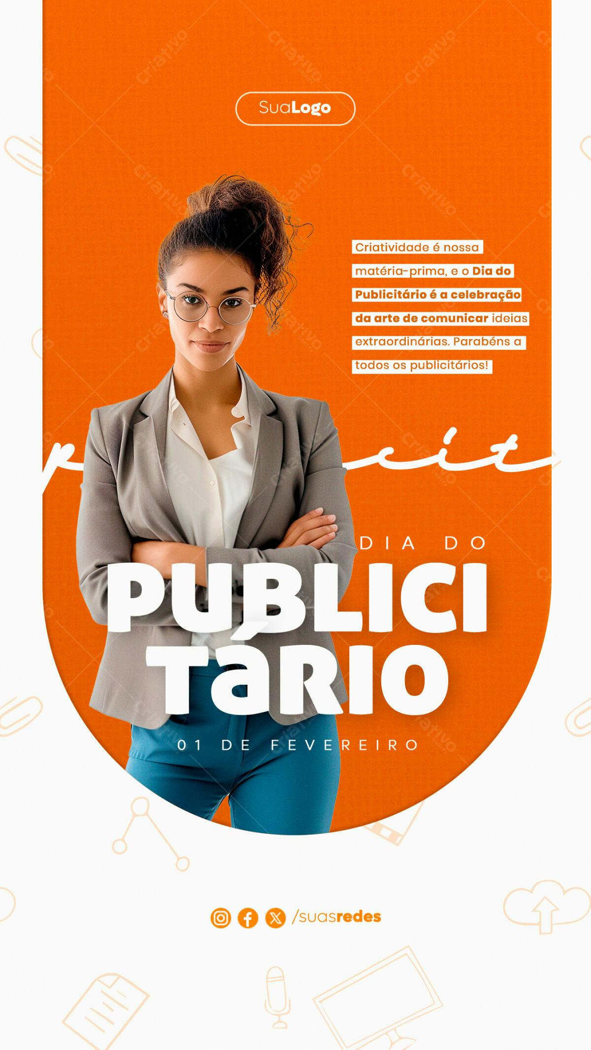 Flyer Dia do Publicitário PSD Editável