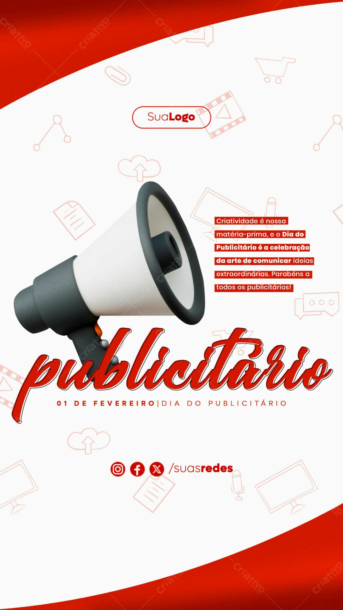 Flyer Dia do Publicitário PSD Editável